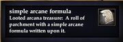 Simple arcane formula