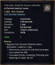 Dervish destrier horse whistle
