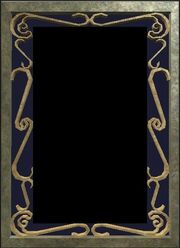 An ornate mirror (Visible)
