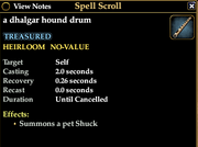 A dhalgar hound drum