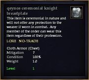 Qeynos ceremonial knight breastplate