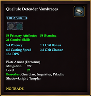 Quel'ule Defender Vambraces