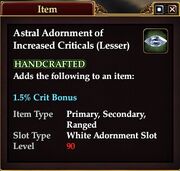 Astral Adornment of Increased Criticals (Lesser)