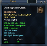 Disintegration Cloak