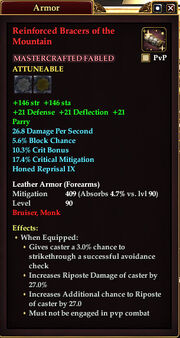 Reinforced Bracers of the mountain