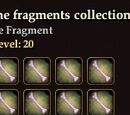 Cracked bone fragments collection
