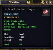 Hardened rhodium torque