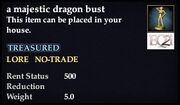 A majestic dragon bust