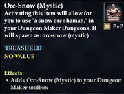 Orc-Snow (Mystic)