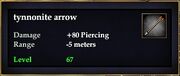 Tynnonite arrow