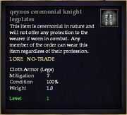 Qeynos ceremonial knight legplates