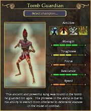 Tomb Guardian arena stats