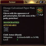 Orange Galvanized Paper Plate Mitts