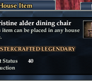A pristine alder dining chair