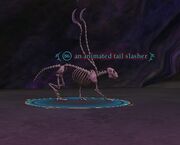 An animated tail slasher