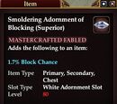 Smoldering Adornment of Blocking (Superior)