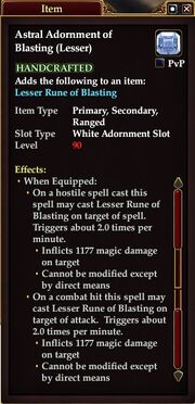 Astral Adornment of Blasting (Lesser)