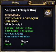 Antiqued Feldspar Ring