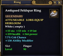 Antiqued Feldspar Ring