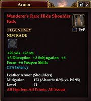 Wanderer's Rare Hide Shoulder Pads
