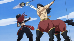 Erza vs. Sagitario