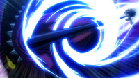 Gajeel strikes the Dark Dragon