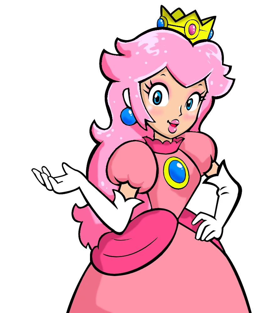 Image Princess Peach pink hair beaautiful white woman.png Fantendo