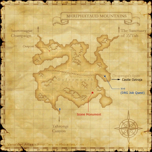 Meriphataud Mountains/Maps FFXIclopedia Fandom powered by Wikia