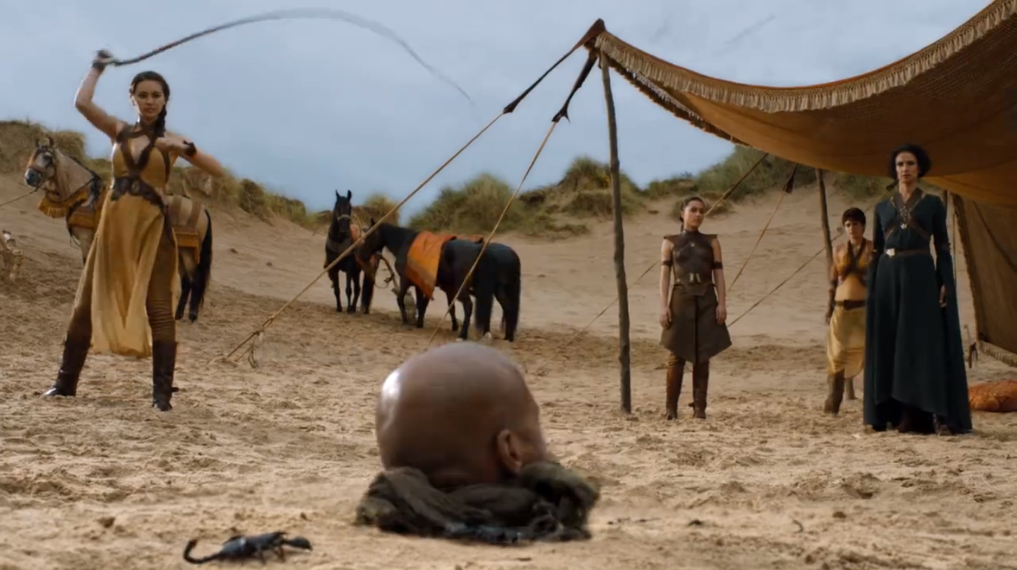 Image Sand Snakes torture with scorpions.png Game of Thrones Wiki