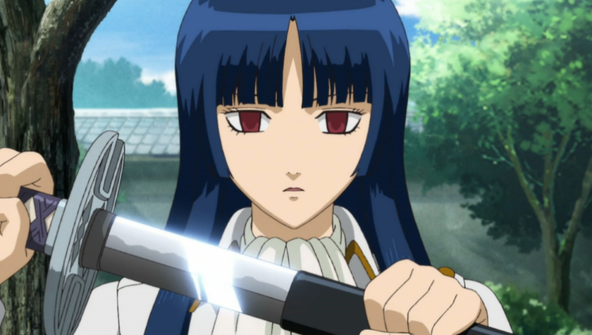 gintama blue hair girl