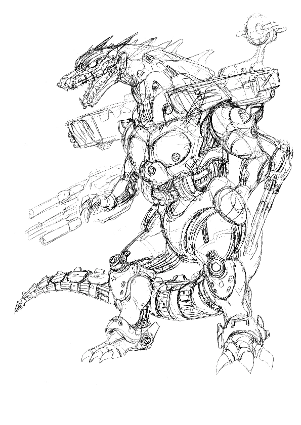 Image - Concept Art - Godzilla Against MechaGodzilla - Kiryu 37.png ...
