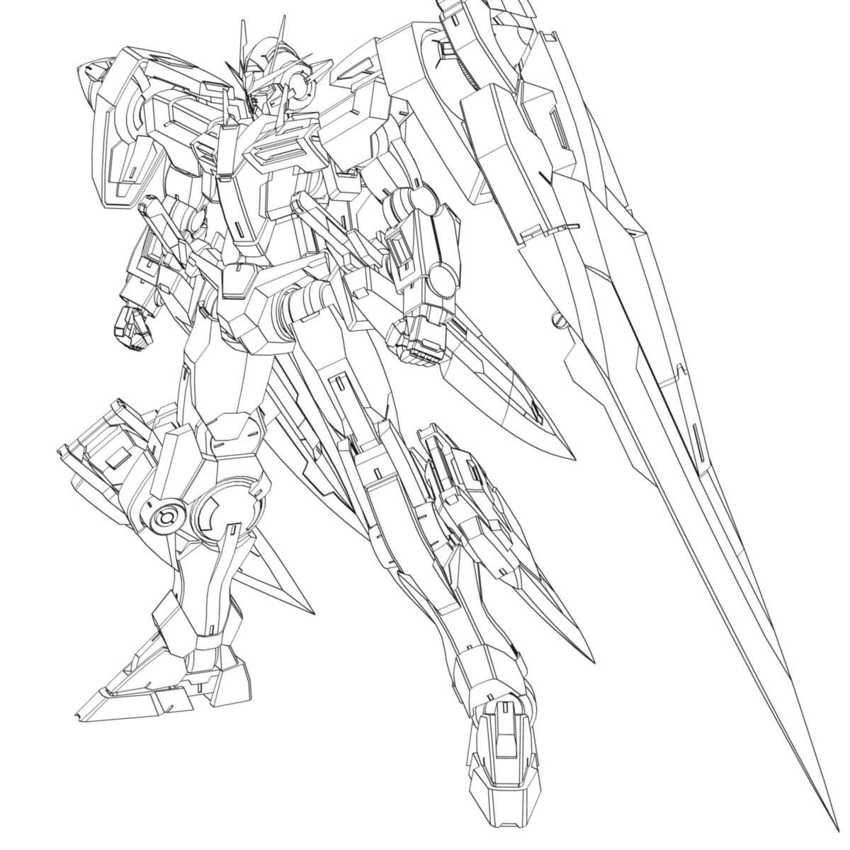 Gundam 00 Raiser Design Coloring Pages Equipped with its armor, it also comes with new parts for the gn sword iv full saber, the gn capacitor, and the head antenna. global perspectives