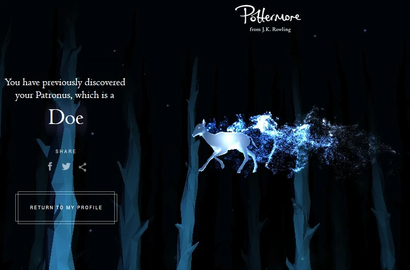 Image Pottermore Doe Patronus.jpg Harry Potter Wiki FANDOM