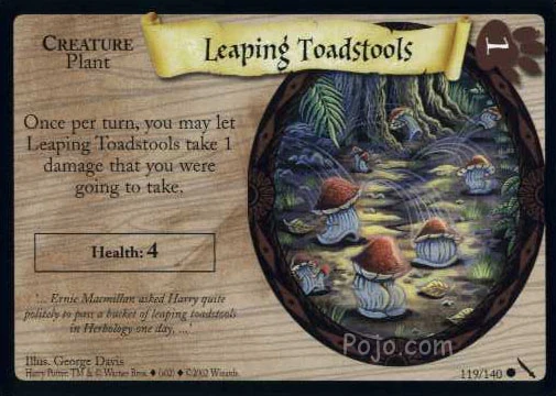Leaping Toadstools Trading Card Harry Potter Wiki FANDOM Powered 