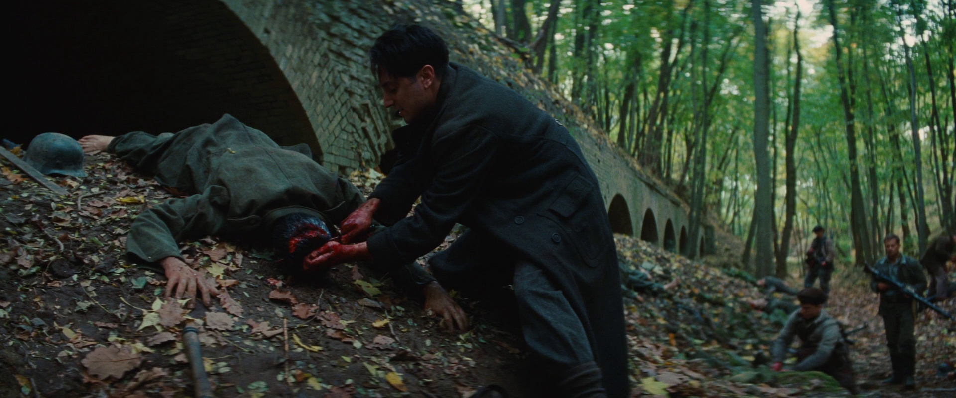 Image Omar scalping dead Nazi.jpg Inglourious Basterds Wiki