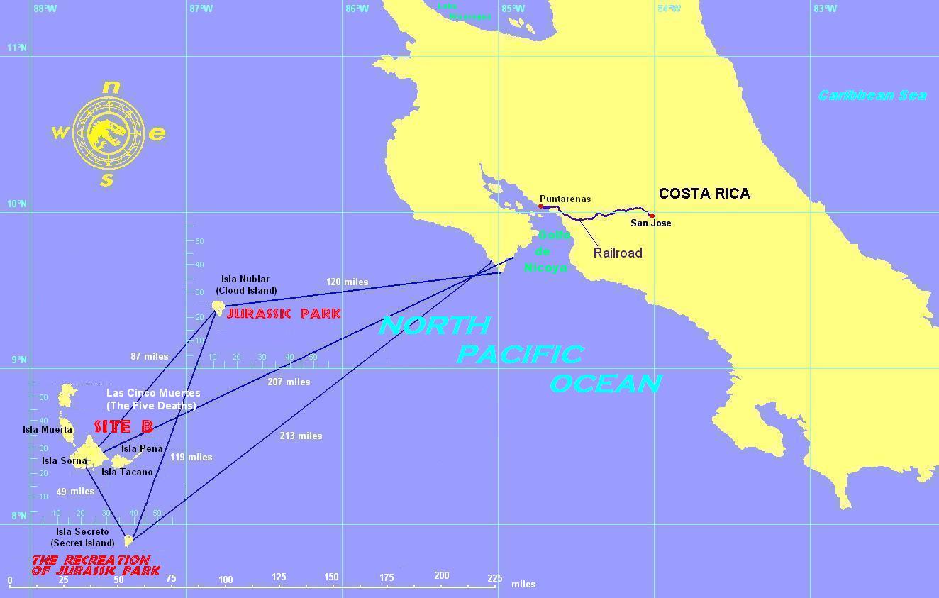 Image - Jp costa rica map 2.jpg  Jurassic Park wiki  Fandom powered by Wikia