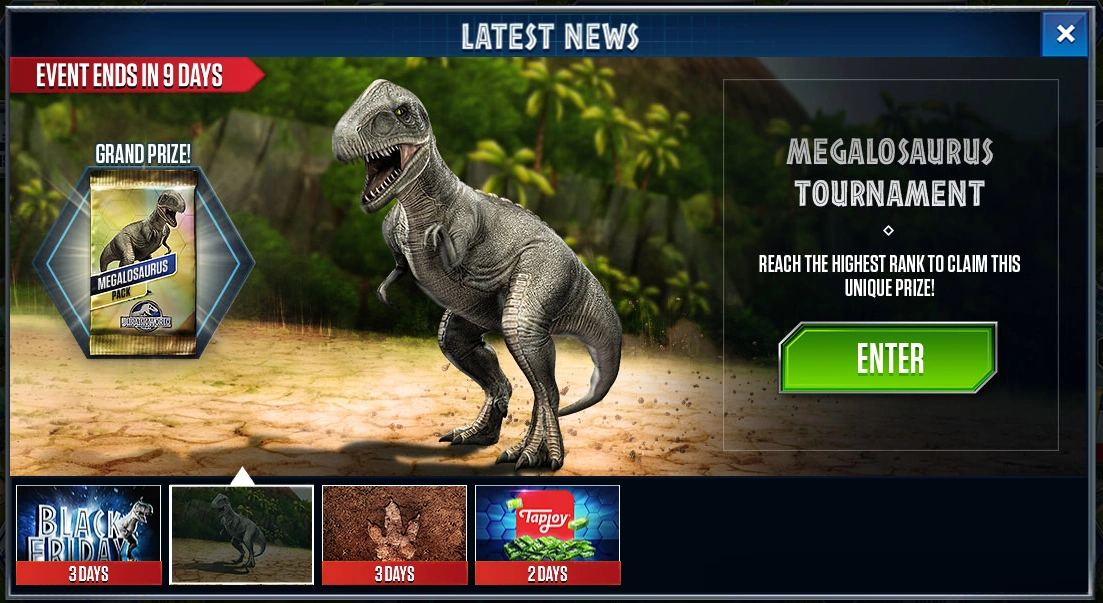 Megalosaurus on the way to Jurassic World The Game Jurassic Park wiki Fandom powered by Wikia