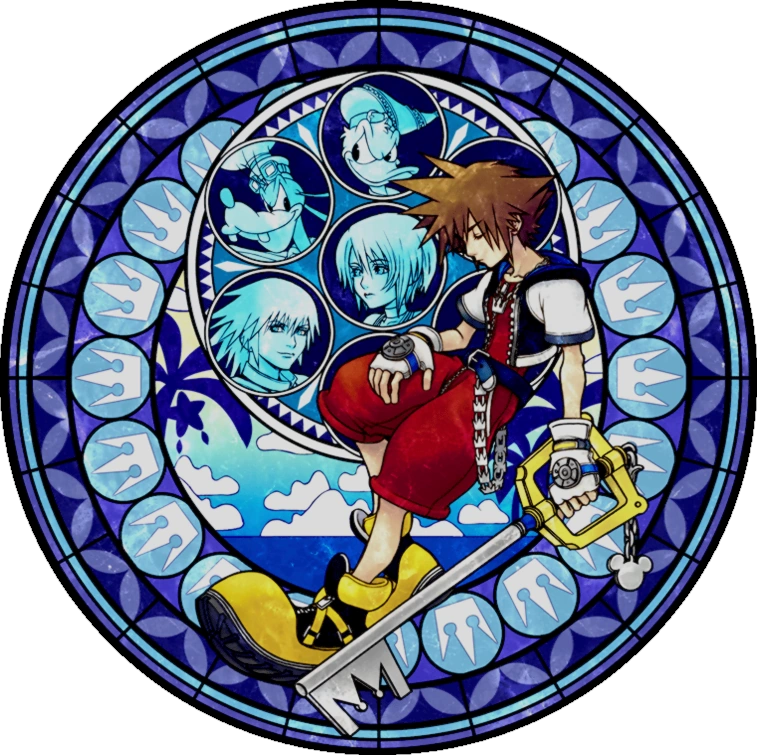 kingdom hearts stained glass