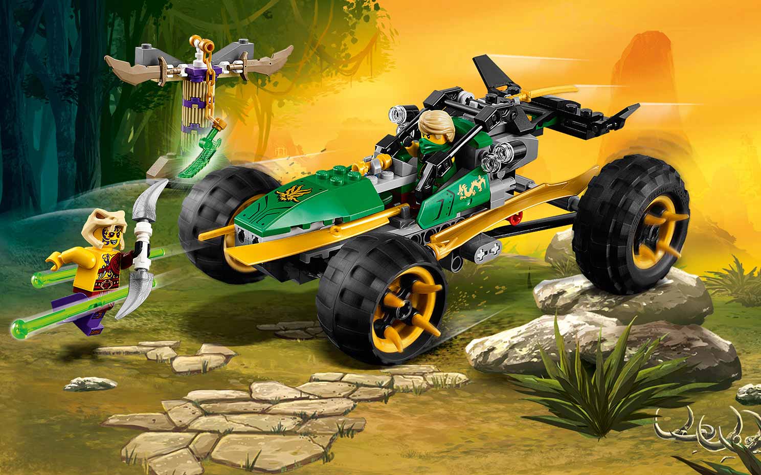 UltraJeux LEGO Ninjago 70755 Le Buggy De La Jungle LEGO