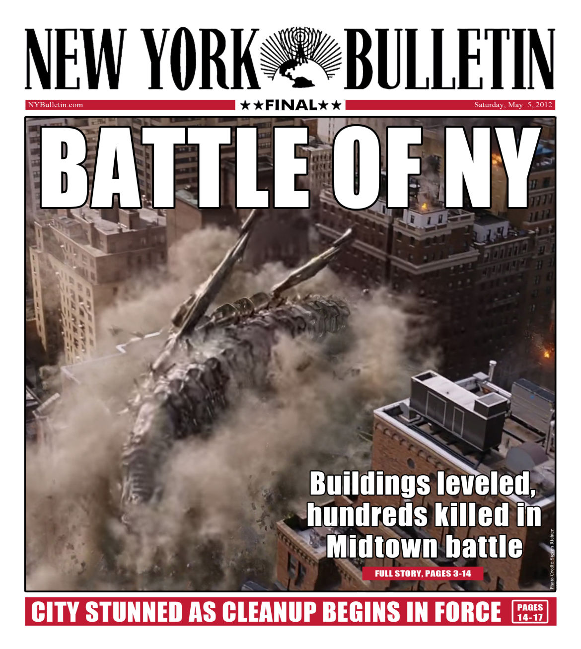 Image result for avengers new york newspaper