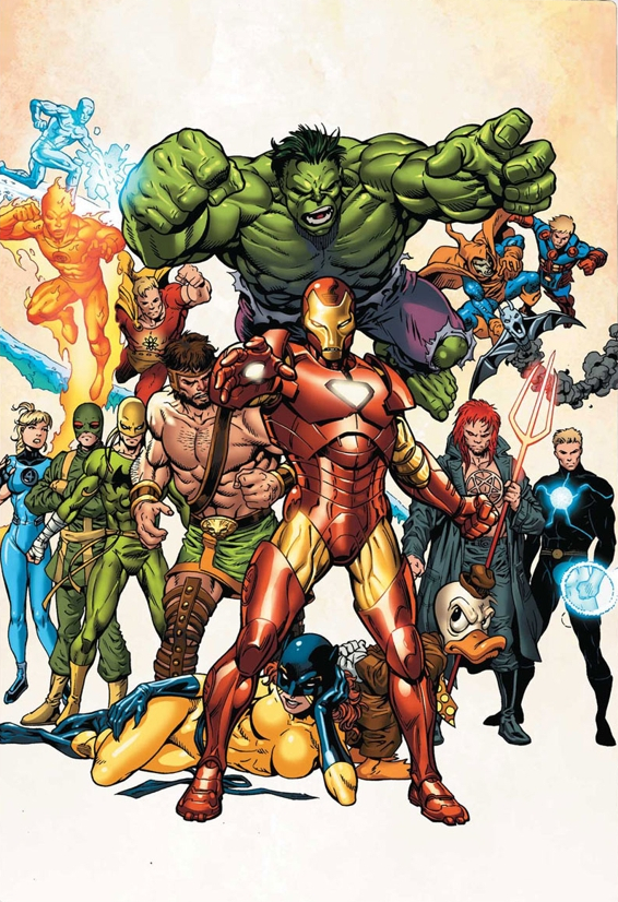 Where can you find an A-Z list of Marvel comic characters?