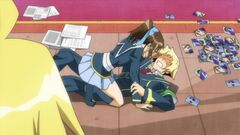 Akune finds Zenkichi and Kikaijima in a compromising position