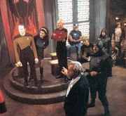 Filming the first trial scene
