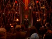 Quark's decorated for Worf and Jadzia's wedding - You Are Cordially Invited