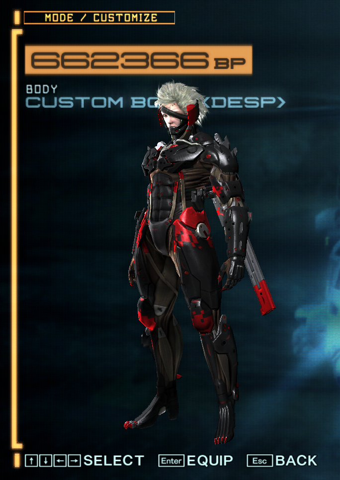 metal gear rising revengeance customization metal gear rising revengeance customization