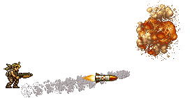 Image result for character firing numerous missiles gif