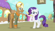 Rarity blushes while laughing nervously S4E13