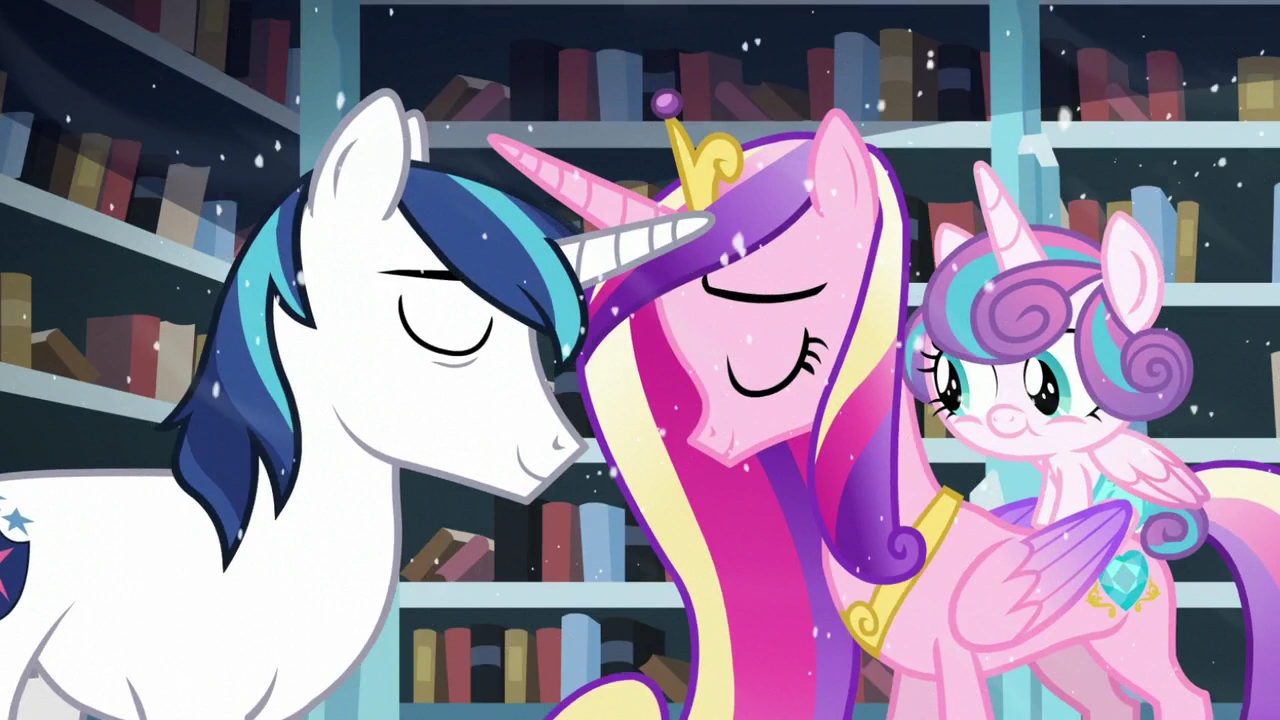 Image - Shining Armor and Princess Cadance smiling S6E2.png | My Little