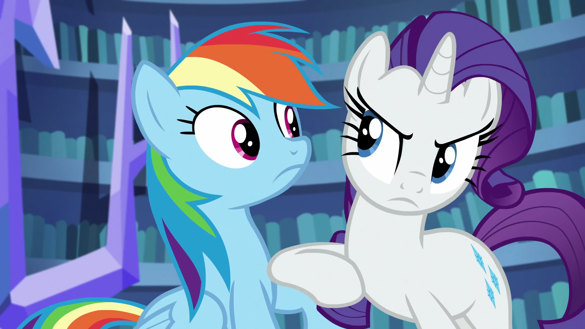 Image - Rarity nudging Rainbow Dash S5E21.png | My Little Pony