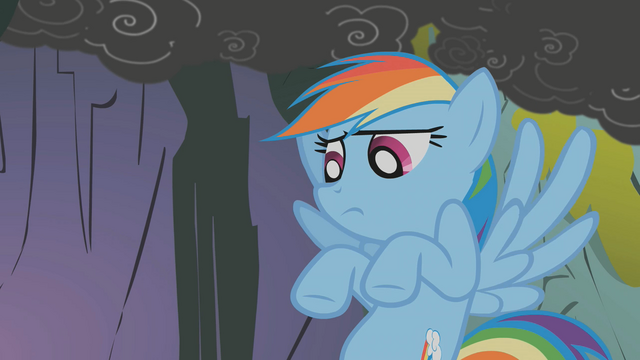 File:Rainbow Dash about to facehoof S1E7.png